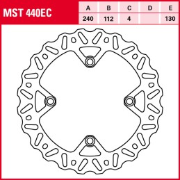 Husqvarna TE E (A101AA-7V/A100-8V) 610 2007 - 2010 Disco Freno Trasero TRW