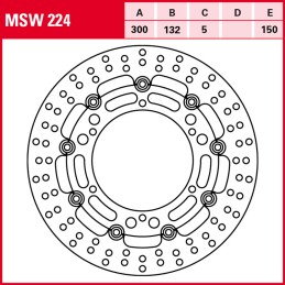 Hyosung GV Aquila 650 2005 - 2005 Disco Freno Delantero TRW