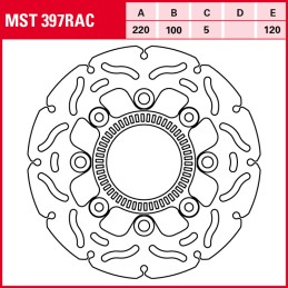 Kawasaki ER6 F 650 2006 - 2016 Disco Freno Trasero TRW