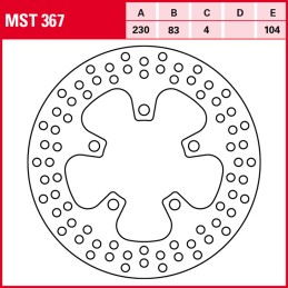 Kawasaki ZX9R Ninja 900 1994 - 1997 Disco Freno Trasero TRW