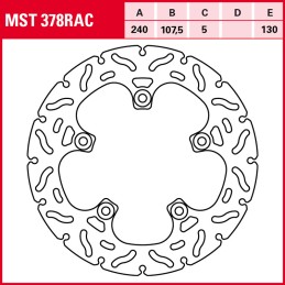 KTM Duke ABS 690 2012 - 2015 Disco Freno Trasero TRW