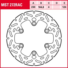 KTM RC 4T Euro3-Euro4 125 2013 - 2020 Disco Freno Trasero TRW