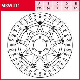 Moto Guzzi Sport Corsa (KE) 1100 1998 - 1999 Disco Freno Delantero TRW