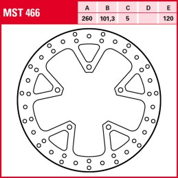Peugeot Satelis / Satelis 2 300 2014 - 2014 Disco Freno Delantero TRW