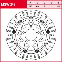 Suzuki GSF S Bandit 650 2005 - 2006 Disco Freno Delantero TRW