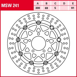 Suzuki GSX R (2004/2005) 750 2004 - 2005 Disco Freno Delantero TRW