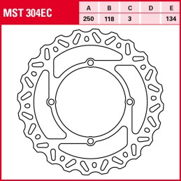 Suzuki RMZ 4T 450 2005 - 2020 Disco Freno Delantero TRW