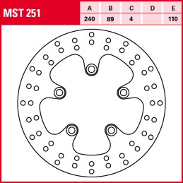 Suzuki SV S 650 1999 - 2002 Disco Freno Trasero TRW