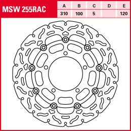 Suzuki VZR M R Intruder 1800 2006 - 2012 Disco Freno Delantero TRW