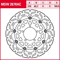 Triumph Bonneville Speedmaster Euro5 1200 2021 - 2022 Disco Freno Delantero TRW