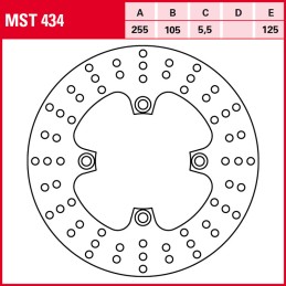 Triumph Speedmaster 865 2004 - 2013 Disco Freno Trasero TRW