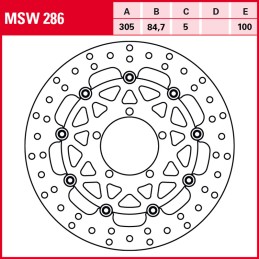 Triumph Tiger XRX 1215 2018 - 2020 Disco Freno Delantero TRW