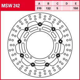 Yamaha FZ8 N / ABS 800 2011 - 2015 Disco Freno Delantero TRW