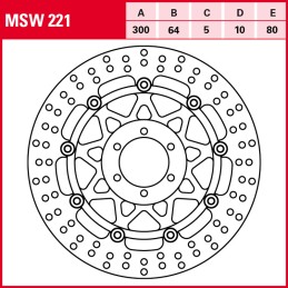 Yamaha TZ 125 1997 - 1997 Disco Freno Delantero TRW