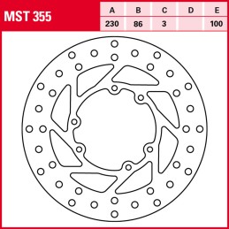 Yamaha WR R 2T 500 1992 - 1993 Disco Freno Delantero TRW