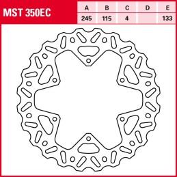 Yamaha YZ F (CJ06C) 450 2005 - 2005 Disco Freno Trasero TRW
