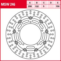 Yamaha YZF R6 600 2003 - 2004 Disco Freno Delantero TRW