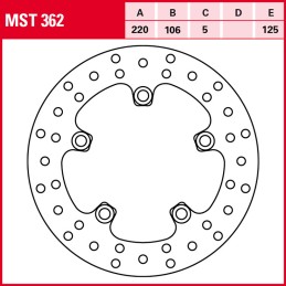 Yamaha YZF R6 600 2003 - 2005 Disco Freno Trasero TRW