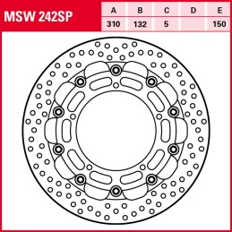 Yamaha YZF R6 600 2005 - 2005 Disco Freno Delantero TRW