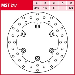 Yamaha YZF R7 750 1999 - 2002 Disco Freno Trasero TRW