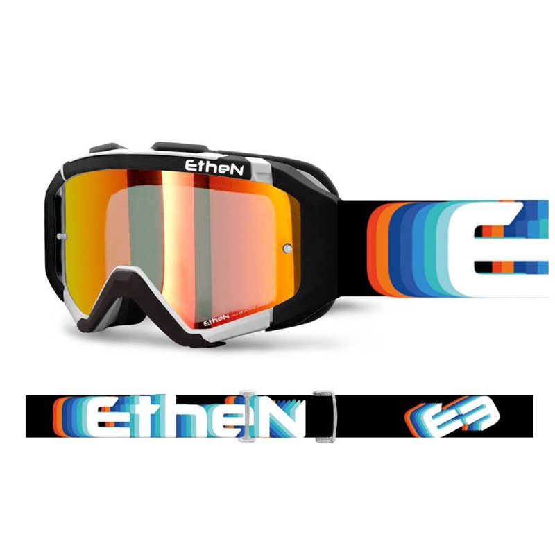 MÁSCARA ETHEN 05R NEGRA-MULTICOLOR (LENTE ESPEJO ROJA)