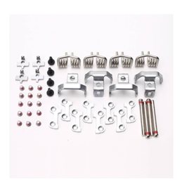 DESPIECE COMPLETO CLIP ENGANCHE PEDALES HT X2 (PLATA)