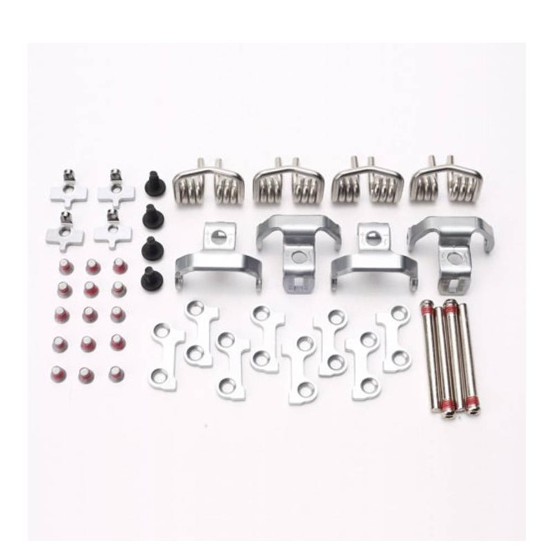 DESPIECE COMPLETO CLIP ENGANCHE PEDALES HT X2 (PLATA)
