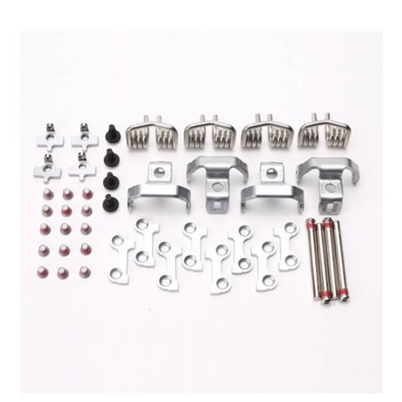 DESPIECE COMPLETO CLIP ENGANCHE PEDALES HT X2 (PLATA)