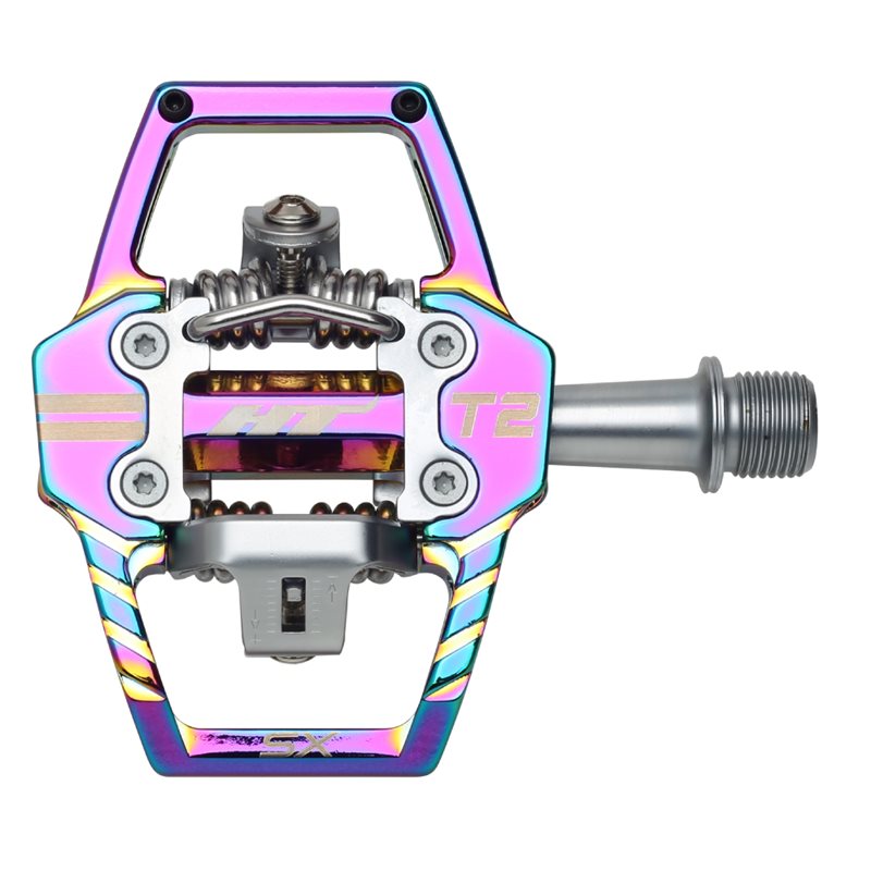 PEDALES BMX HT T2-SX (OIL SLICK)