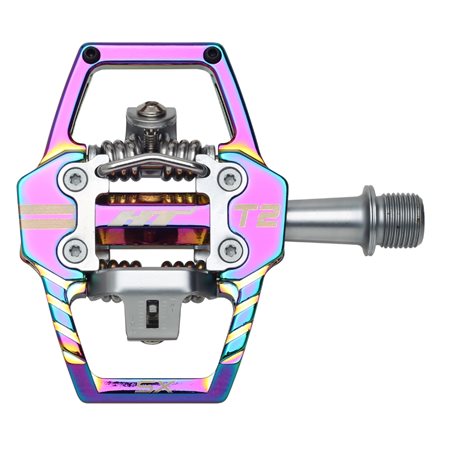 PEDALES BMX HT T2-SX (OIL SLICK)