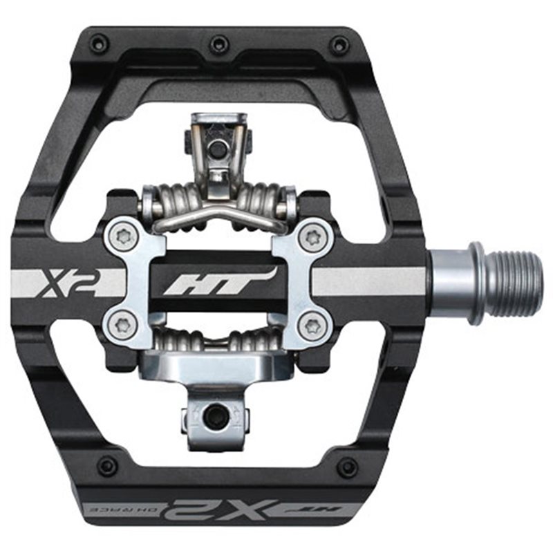 PEDALES DESCENSO HT X2 (NEGRO)