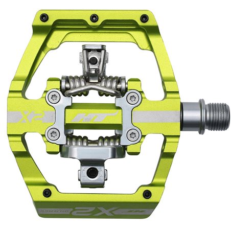 PEDALES DESCENSO HT X2 (VERDE MANZANA)