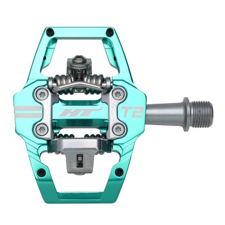 PEDALES ENDURO HT T2 (TURQUESA)