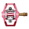 PEDALES ENDURO HT T2 EJE TITANIO (ROJO)
