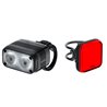 JUEGO LUCES KNOG BLINDER ROAD 600 + MINI SQUARE TRASERA