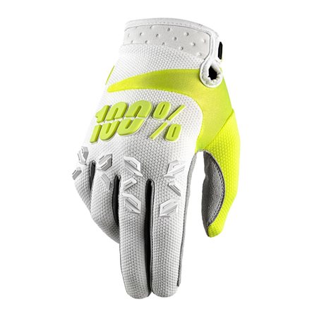 GUANTES 100% AIRMATIC BLANCO-FLUO (TALLA XXL)