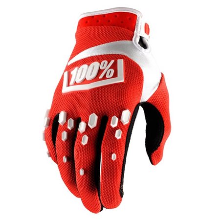 GUANTES 100% AIRMATIC RED/WHITE