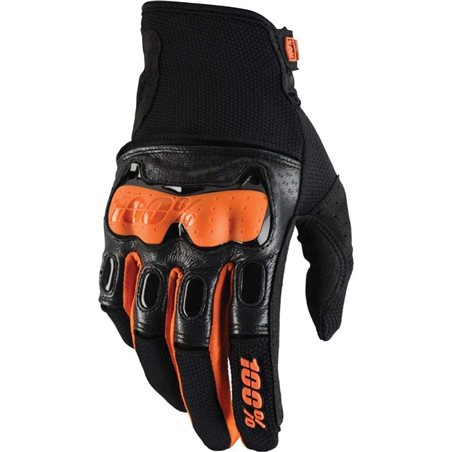 GUANTES 100% DERESTRICTED NEGRO/NARANJA