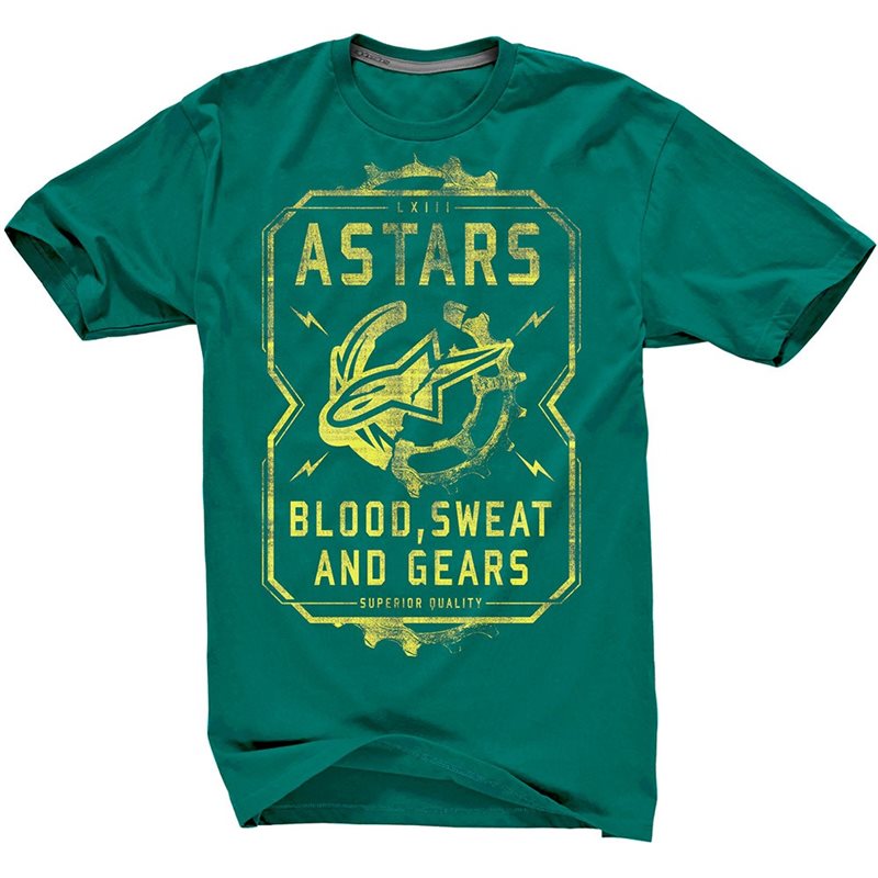 CAMISETA ALPINESTARS GRIND (VERDE/AMARILLA)