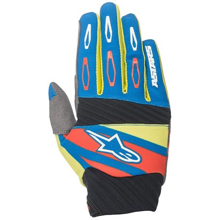 GUANTES ALPINESTARS TECHSTAR FACTORY AZUL/AMARILLO/ROJO