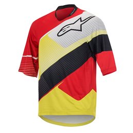 MAILLOT ALPINESTARS DEPTH (RED/WHITE/ACID YELLOW)