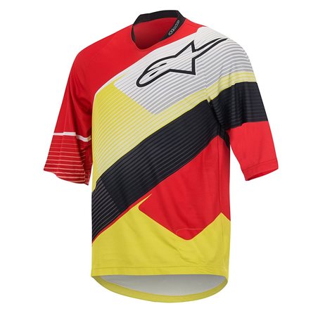 MAILLOT ALPINESTARS DEPTH (RED/WHITE/ACID YELLOW)