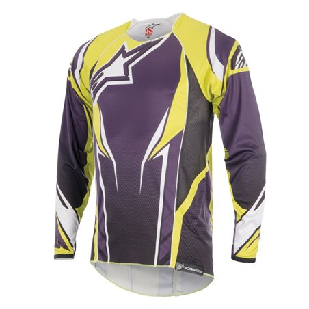 MAILLOT MANGA LARGA ALPINESTARS A-LINE 2 (MORADO/AMARILLO)
