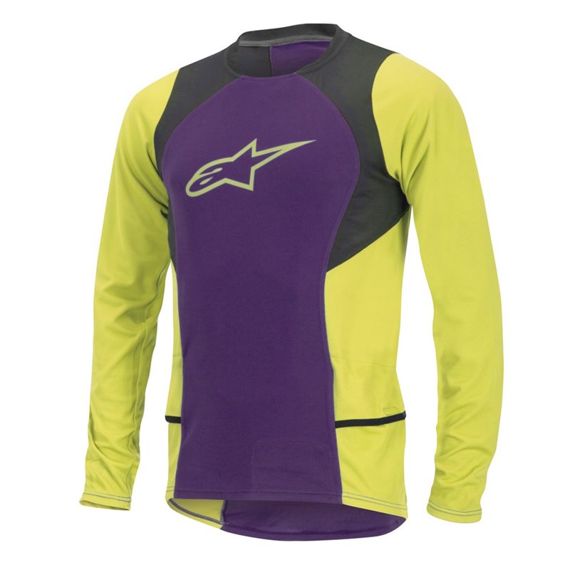 MAILLOT MANGA LARGA ALPINESTARS DROP 2 (MORADO/AMARILLO)
