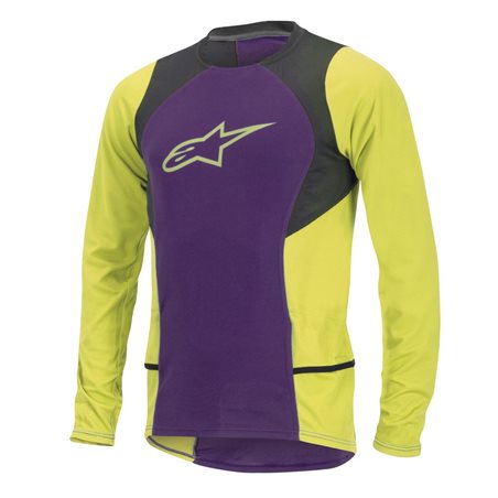 MAILLOT MANGA LARGA ALPINESTARS DROP 2 (MORADO/AMARILLO)