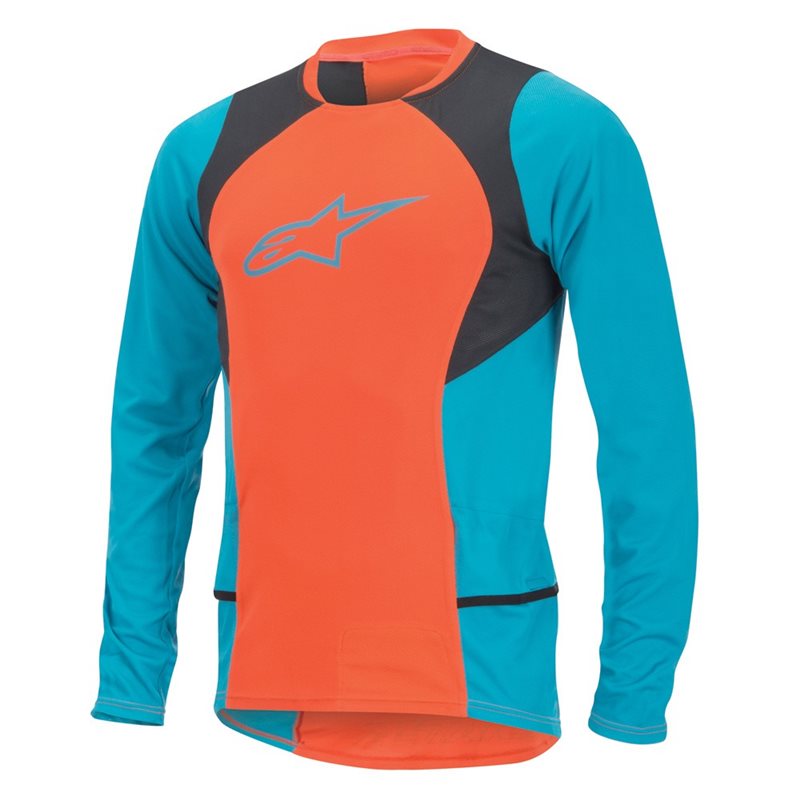 MAILLOT MANGA LARGA ALPINESTARS DROP 2 (NARANJA/AZUL)