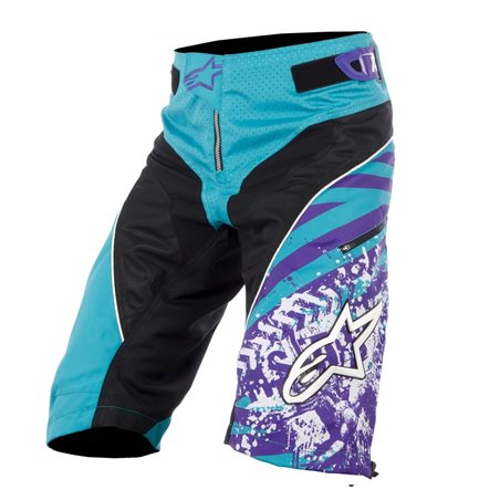 PANTALÓN CORTO ALPINESTARS GRAVITY (AZUL MARINO/VIOLETA)
