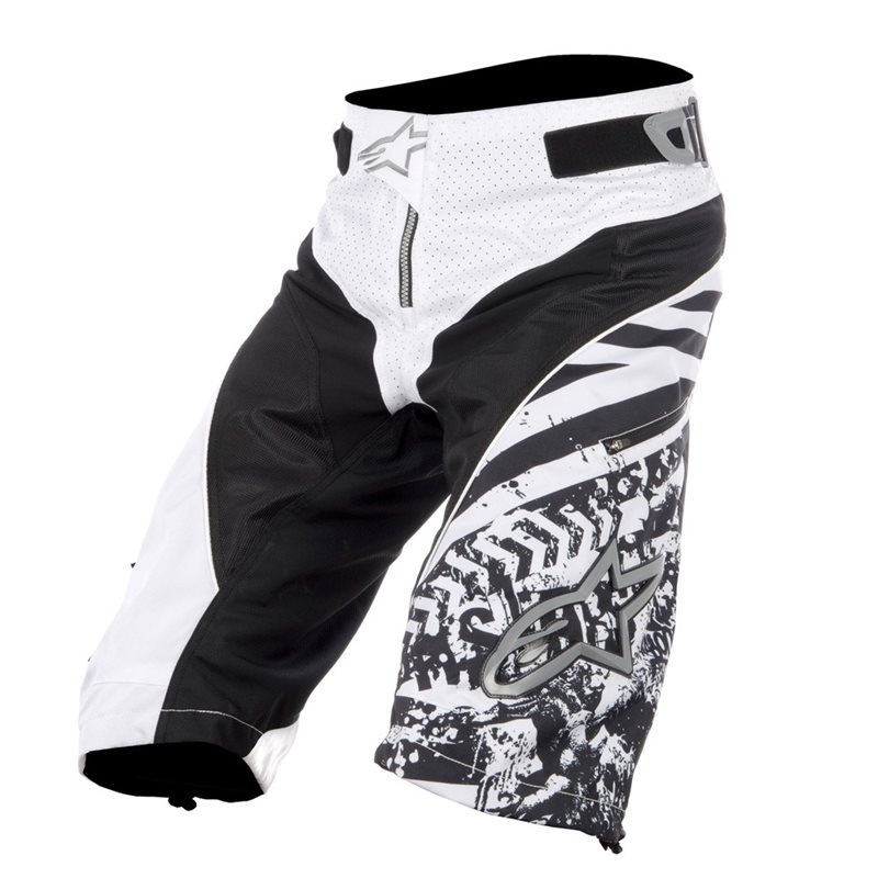 PANTALÓN CORTO ALPINESTARS GRAVITY (BLANCO/NEGRO)