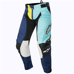 PANTALONES ALPINESTARS TECHSTAR FACTORY  (AZUL MARINO/TURQUESA/LIMA)