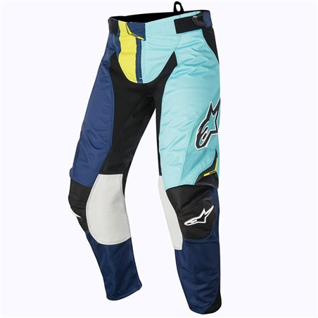 PANTALONES ALPINESTARS TECHSTAR FACTORY  (AZUL MARINO/TURQUESA/LIMA)